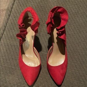 Christian Siriano Red Ruffle Heels